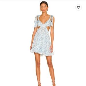 Tularosa- Olynne Dress in Blue Ivory